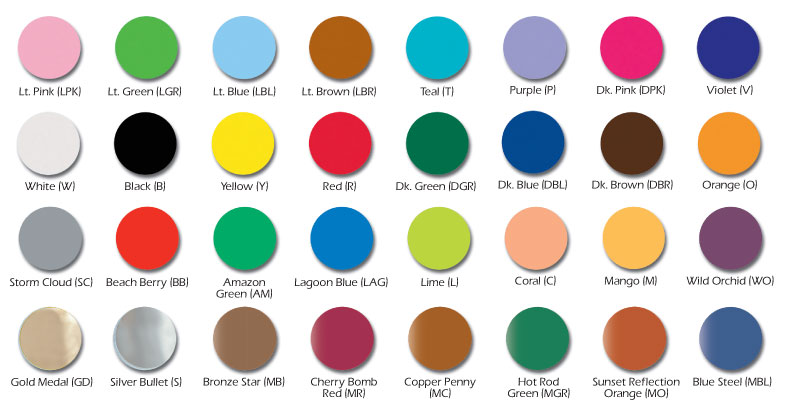 Coral Paint Color Chart